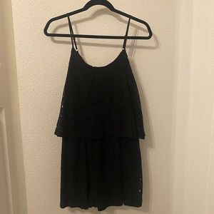 Black Romper - Lace and Shorts